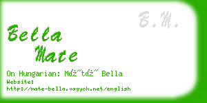 bella mate business card